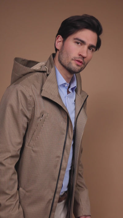 Waterproof Tailored Fit Parka | Houndstooth Check