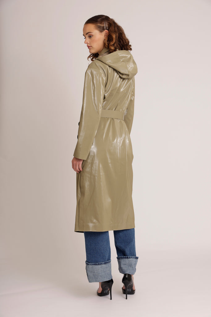 Laque Coat - Khaki Green