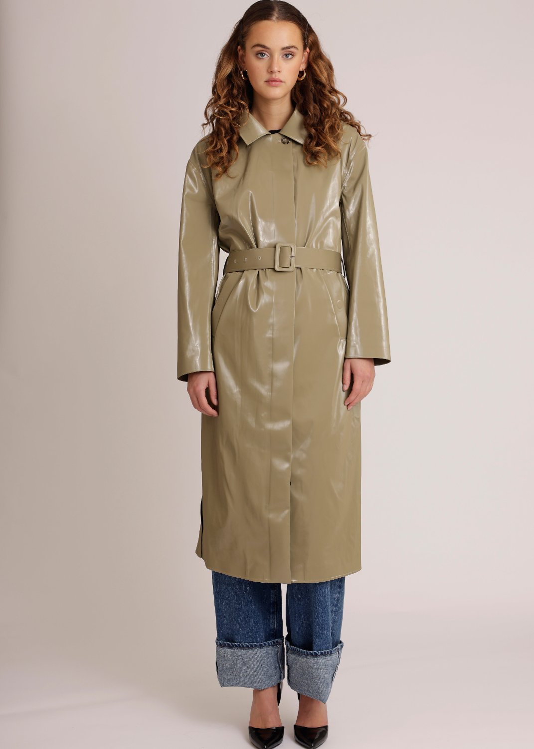 Laque Coat - Khaki Green