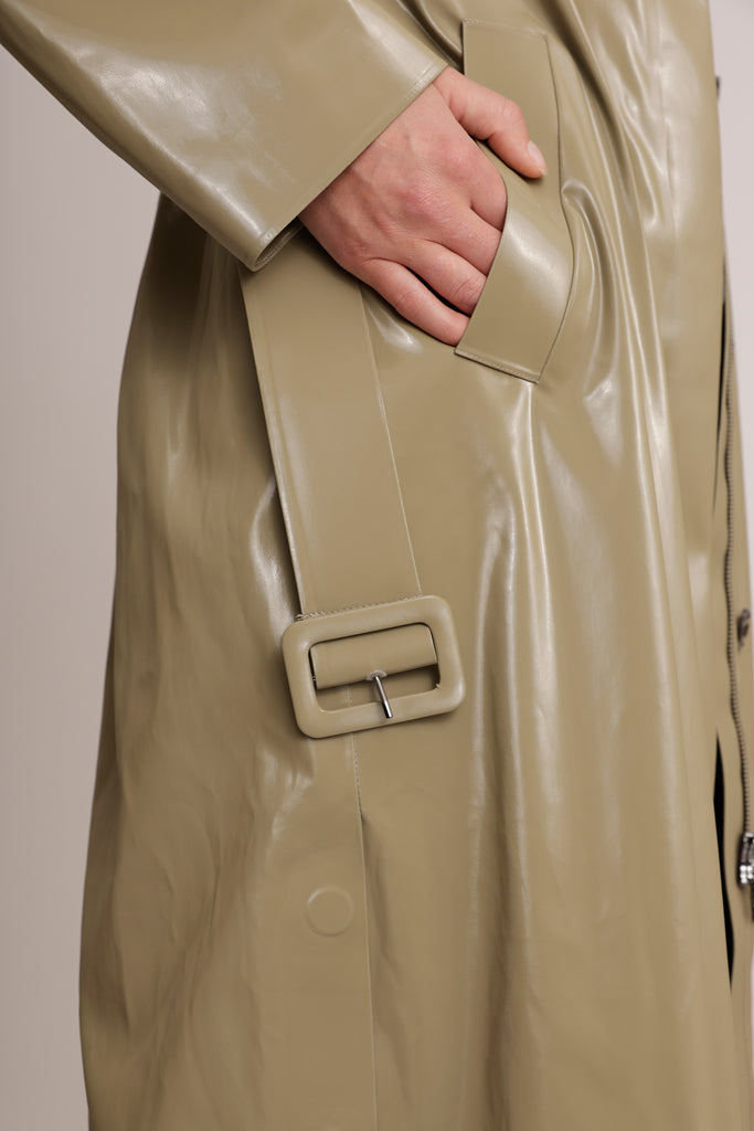 Laque Coat - Khaki Green