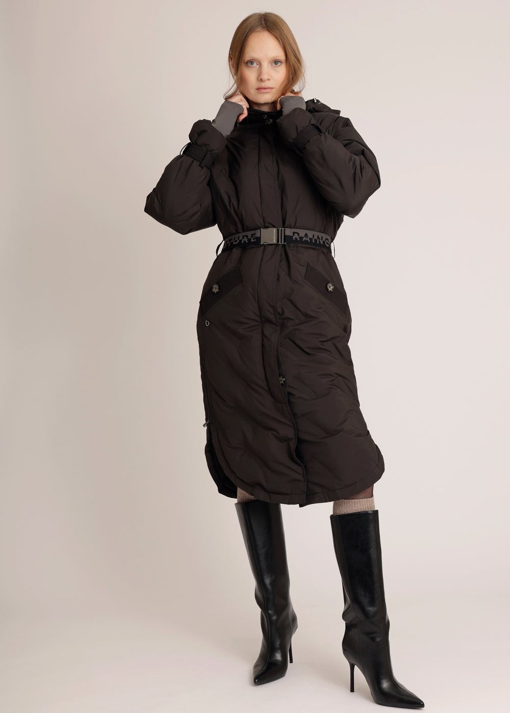 Waterproof Puffer Poncho  | Black