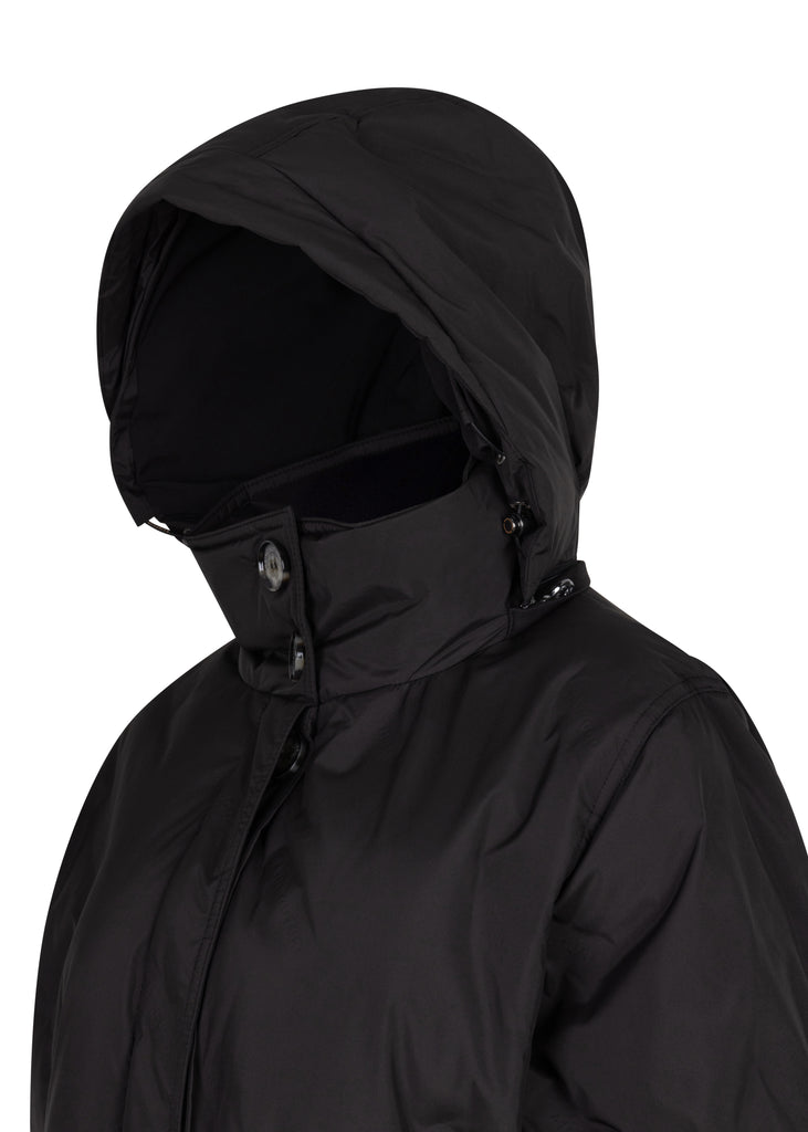 Waterproof Puffer Poncho - Black