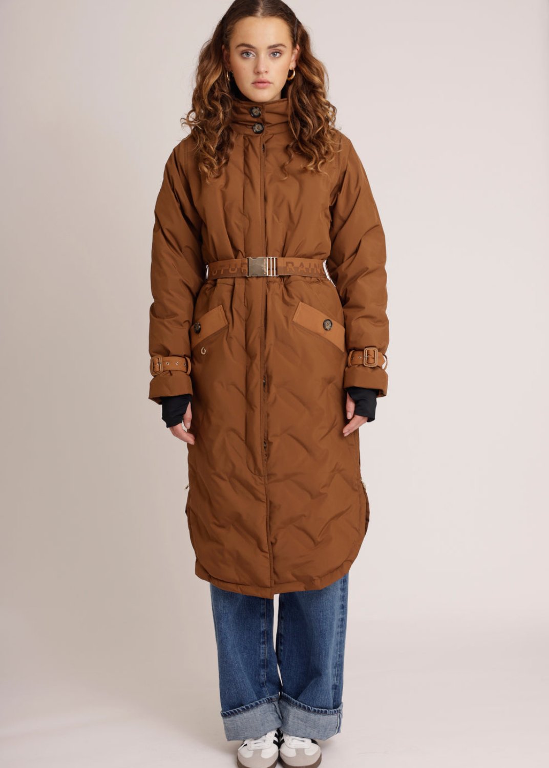 Waterproof Puffer Poncho - Bronze