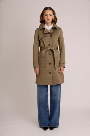 Waterproof Tailored To Fit Trenchcoat | Light Green