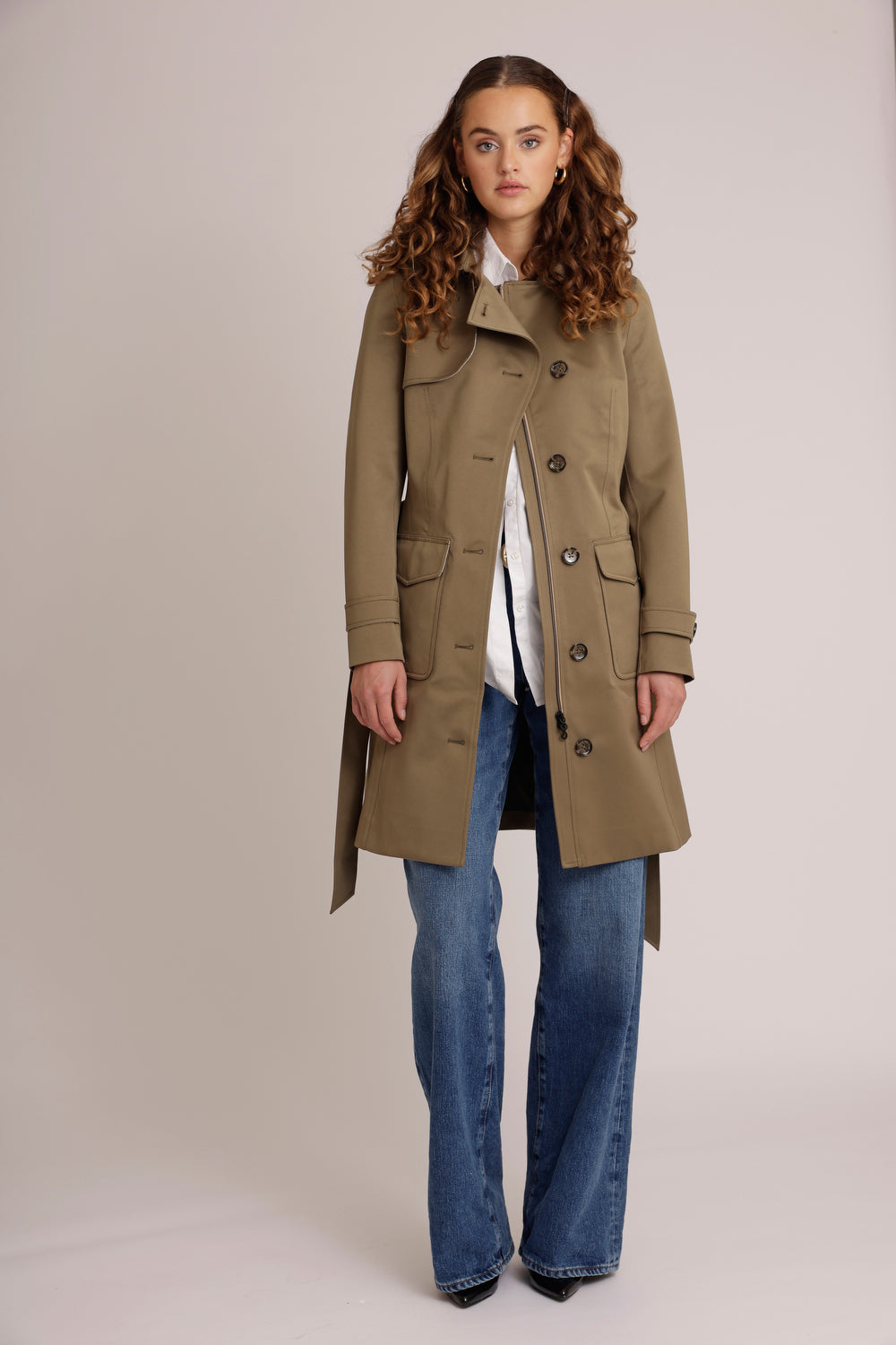 Waterproof Tailored To Fit Trenchcoat  | Light Green