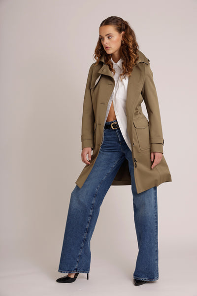 Waterproof Tailored To Fit Trenchcoat | Light Green