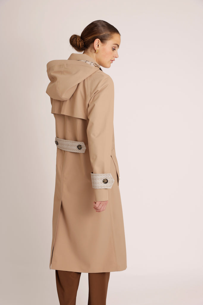 Waterproof Straight Trench - Beige Lightweight