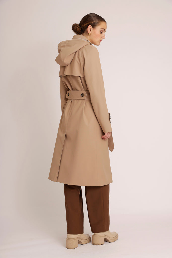 Waterproof Straight Trench - Beige Lightweight