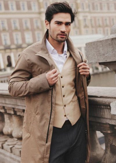 Waterproof Tailored Fit Parka | Houndstooth Check
