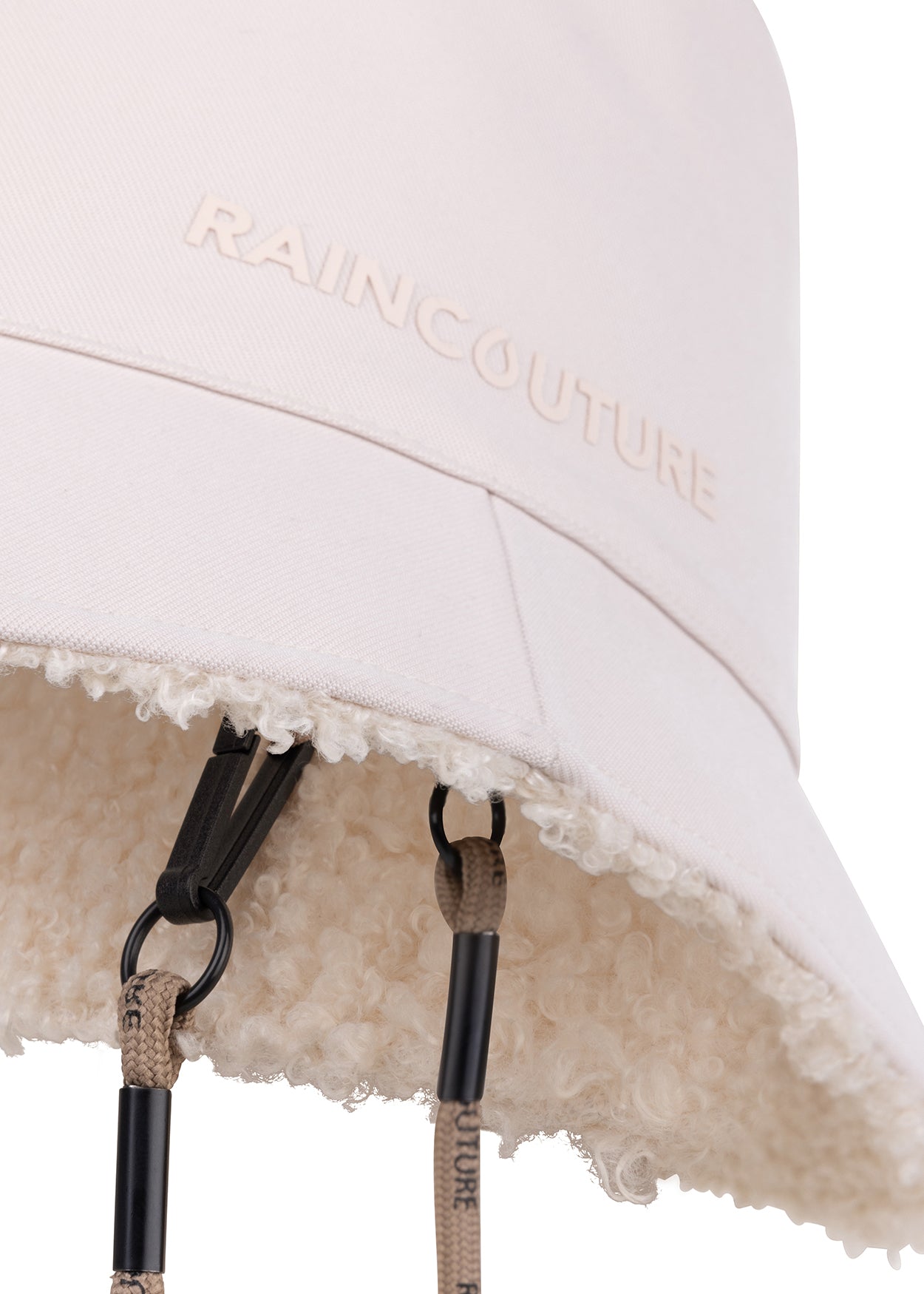 Waterproof Unisex Reversible Bucket Hat  | Teddy-Cream