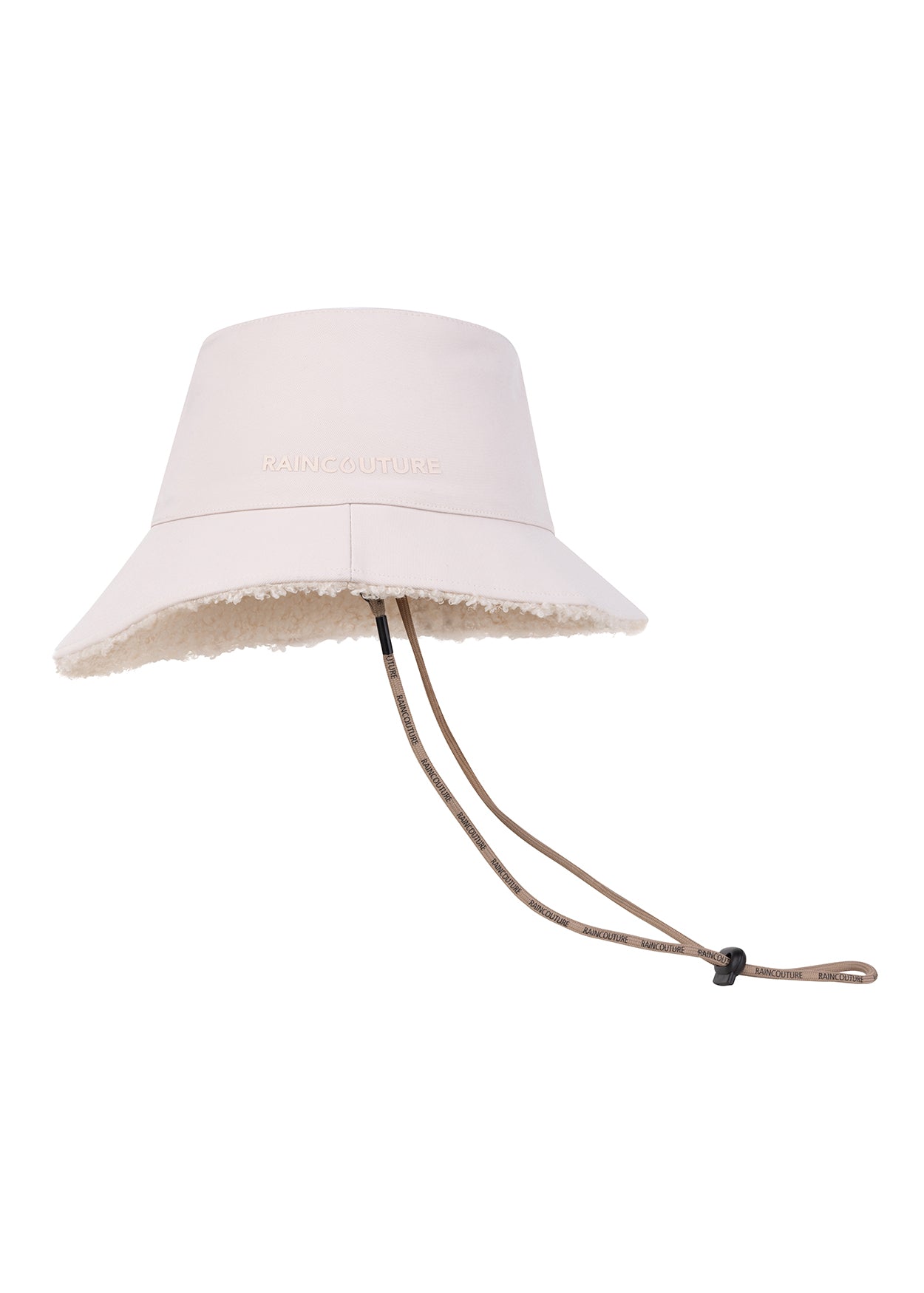 Waterproof Unisex Reversible Bucket Hat  | Teddy-Cream