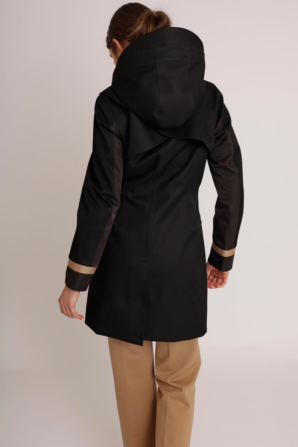 Waterproof Straight Fit Coat  | Black