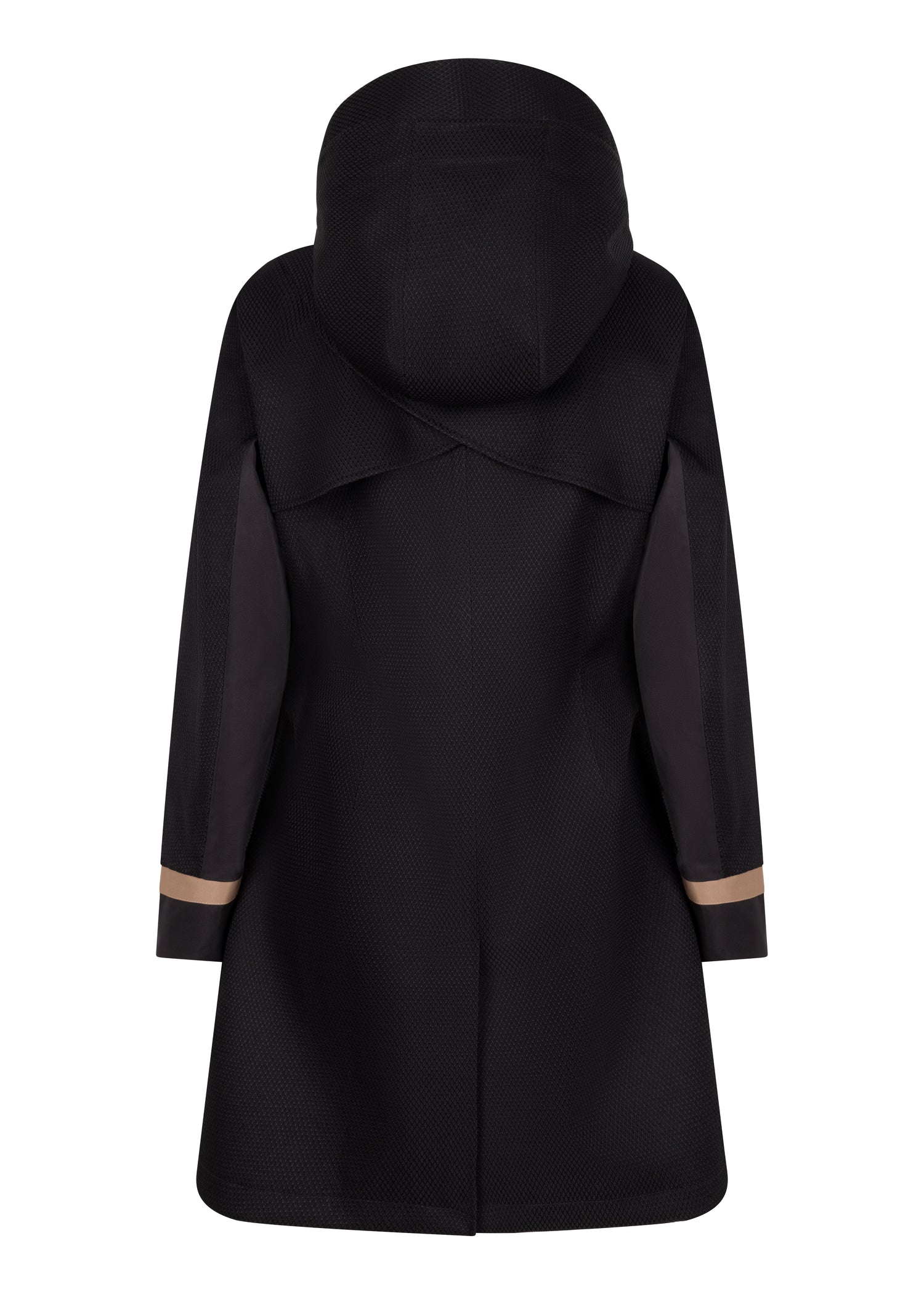 Waterproof Straight Fit Coat  | Black