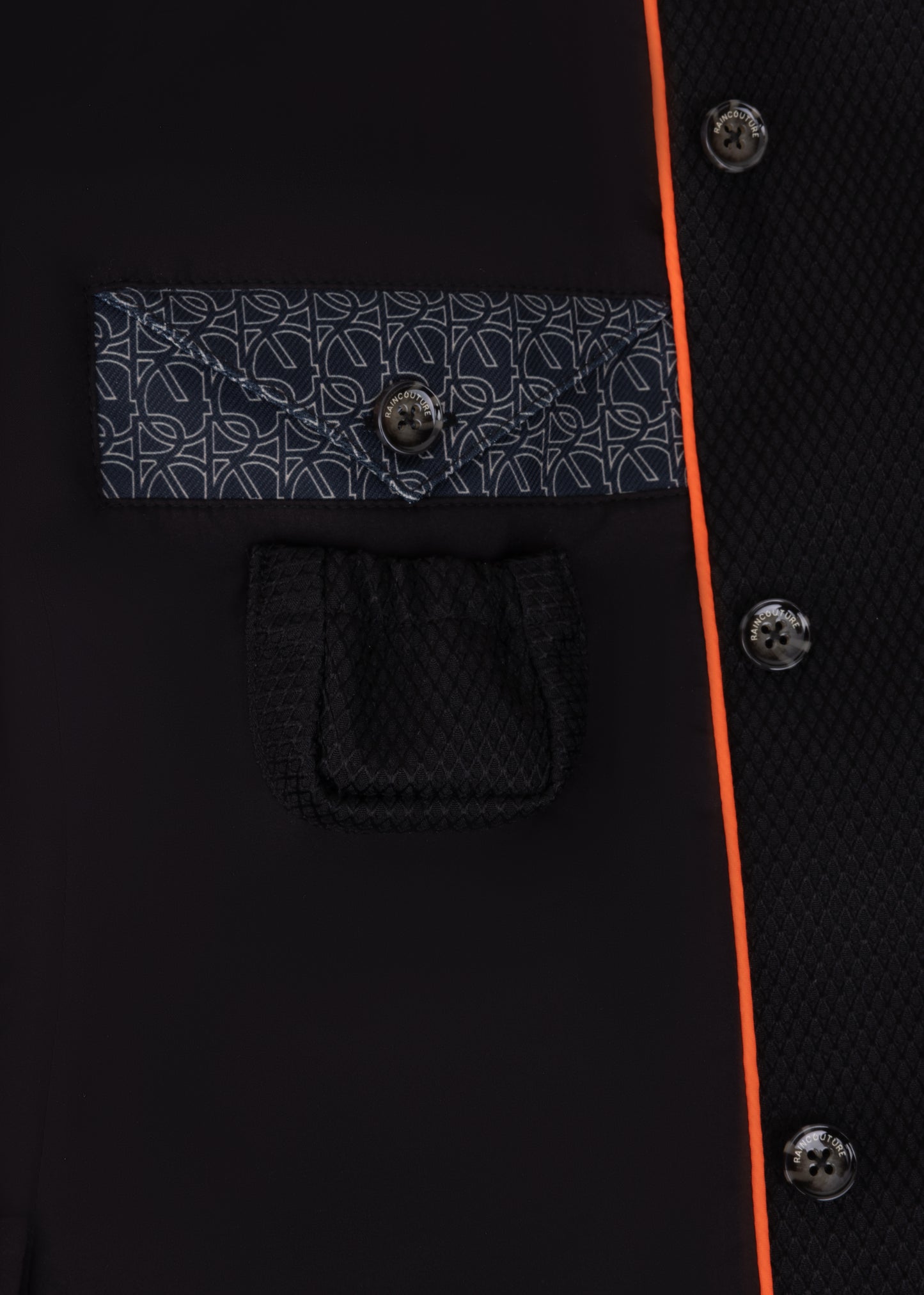 Waterproof Straight Fit Coat  | Black