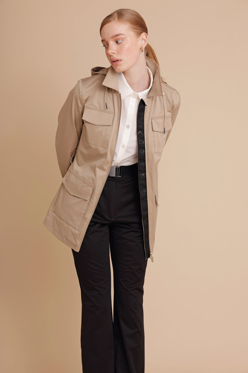 Waterproof Stretchable 4-Pocket Jacket | Beige