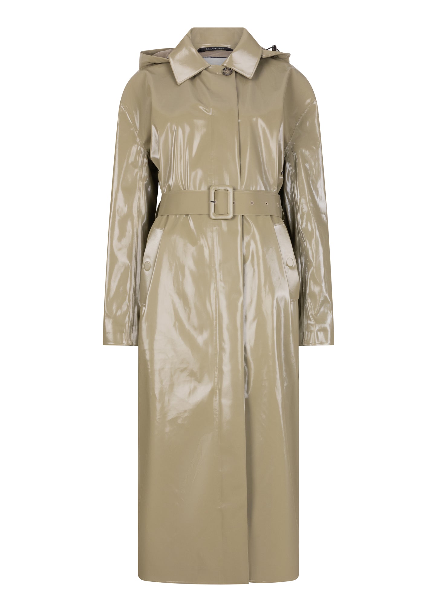 Waterproof Laque Coat | Khaki Green