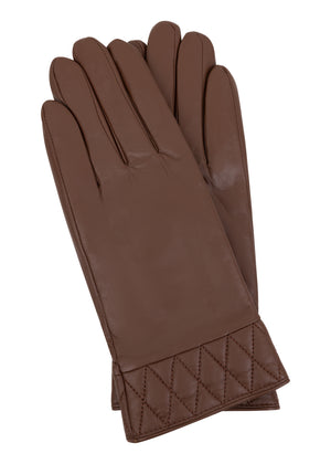 Waterproof Women Leather Gloves | Brown