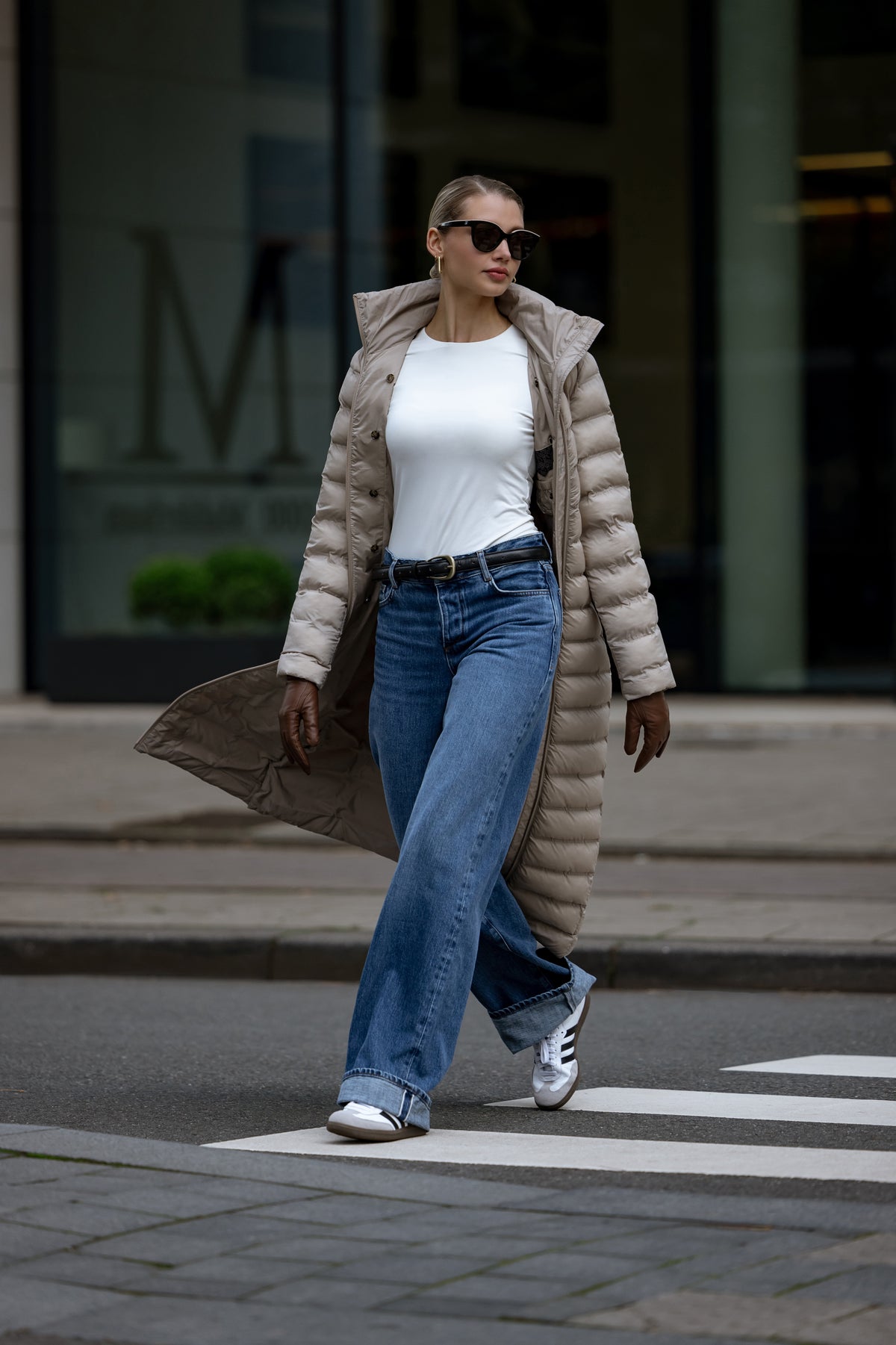 Maxi Waterproof Puffer Jacket  |  Beige