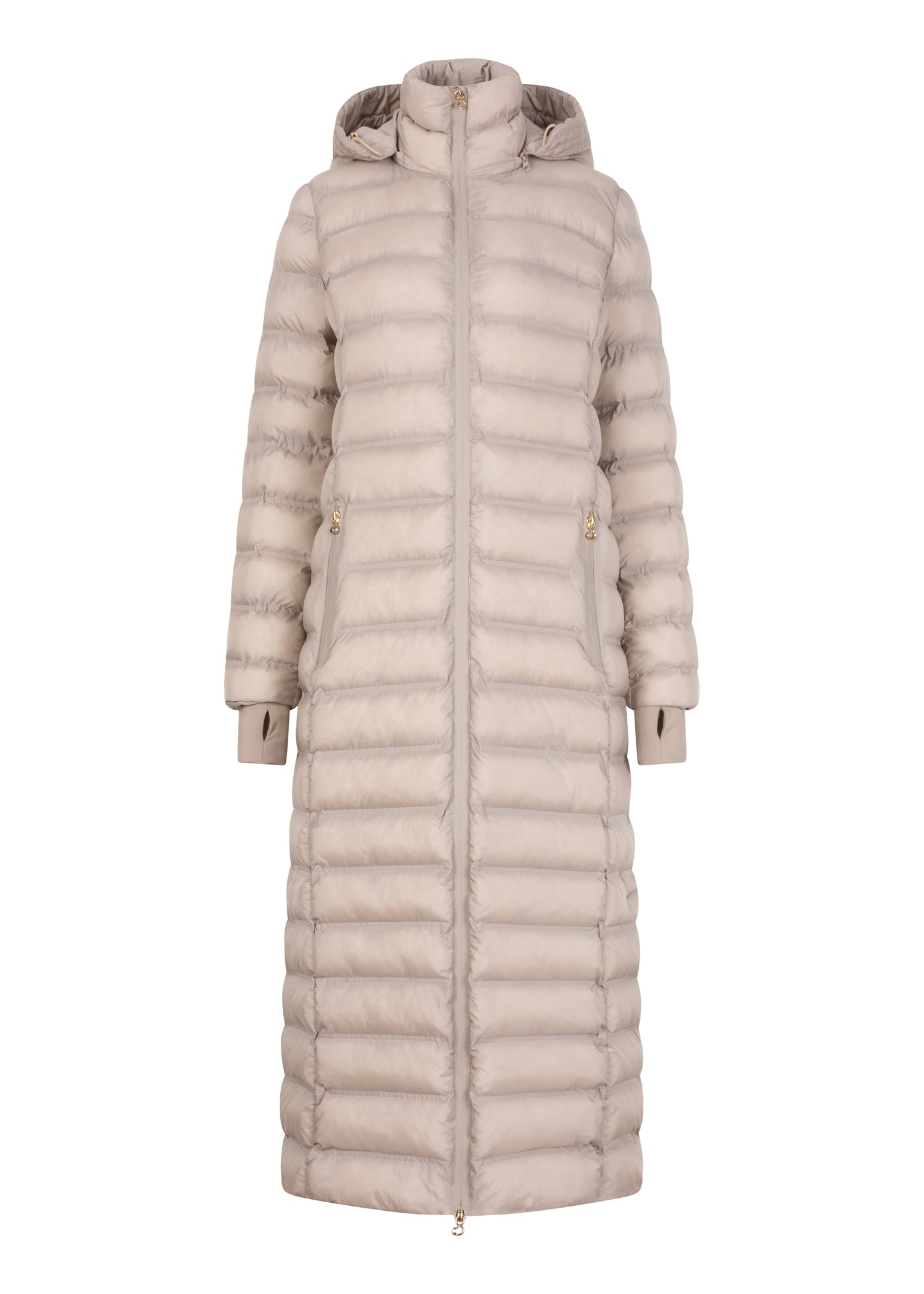 Maxi Waterproof Puffer Jacket  |  Beige