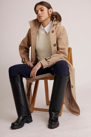Waterproof Luxury Tailored Poncho | Camel