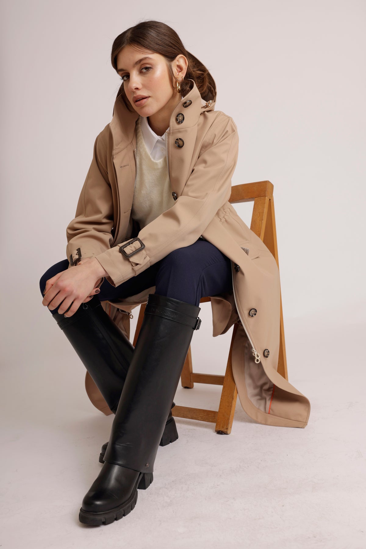 Waterproof Luxury Tailored Poncho | Camel
