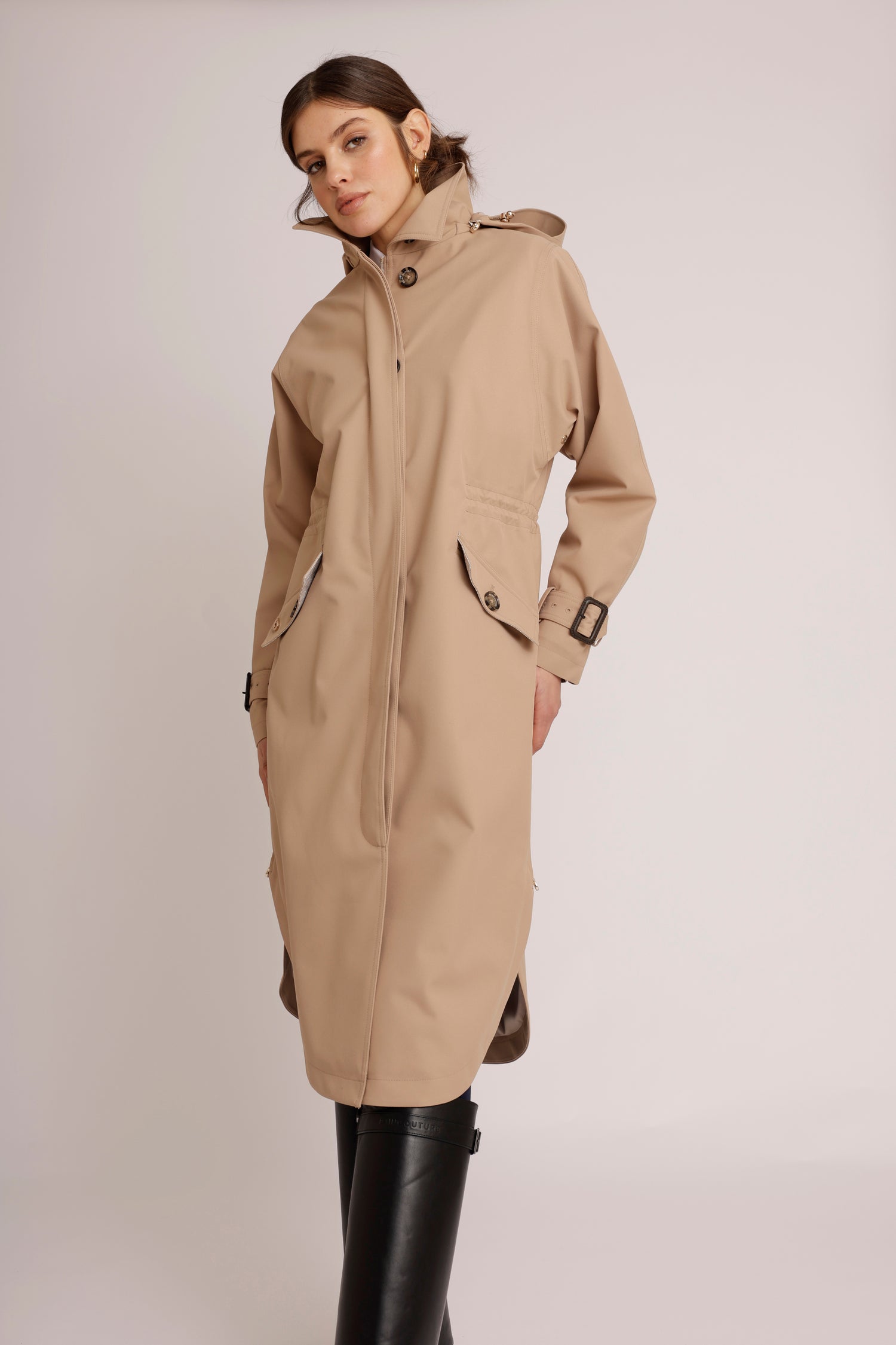 Waterproof Luxury Tailored Poncho | Camel