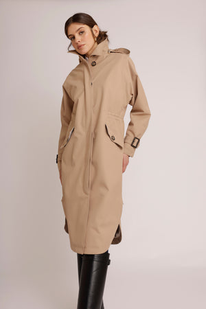 Waterproof Luxury Tailored Poncho | Camel