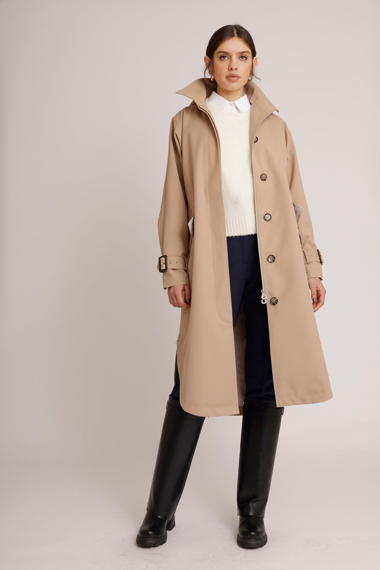 Waterproof Luxury Tailored Poncho | Camel