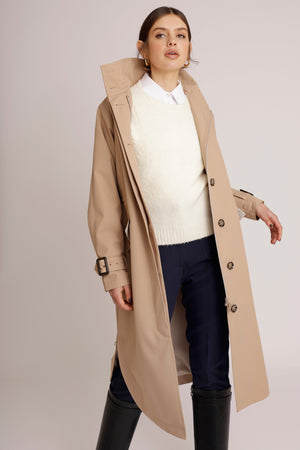 Waterproof Luxury Tailored Poncho | Camel