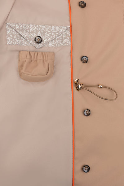 Waterproof Luxury Tailored Poncho | Camel