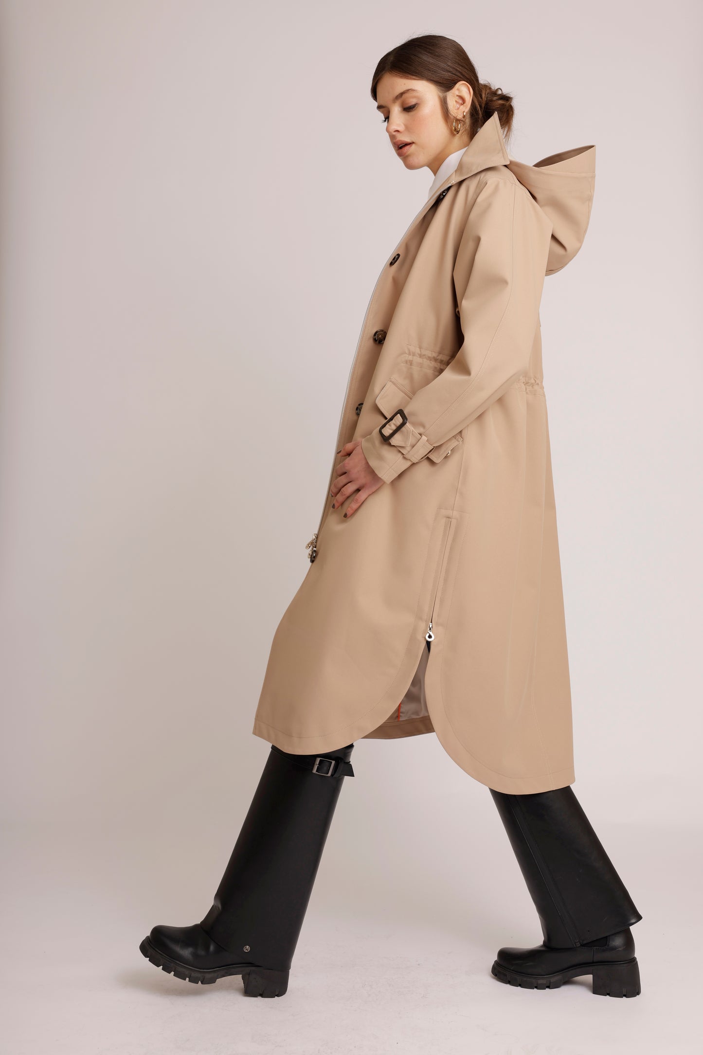 Waterproof Luxury Tailored Poncho | Camel