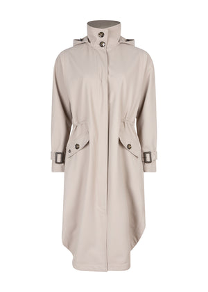 Waterproof Luxury Tailored Poncho | Greige