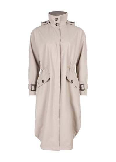 Waterproof Luxury Tailored Poncho | Greige