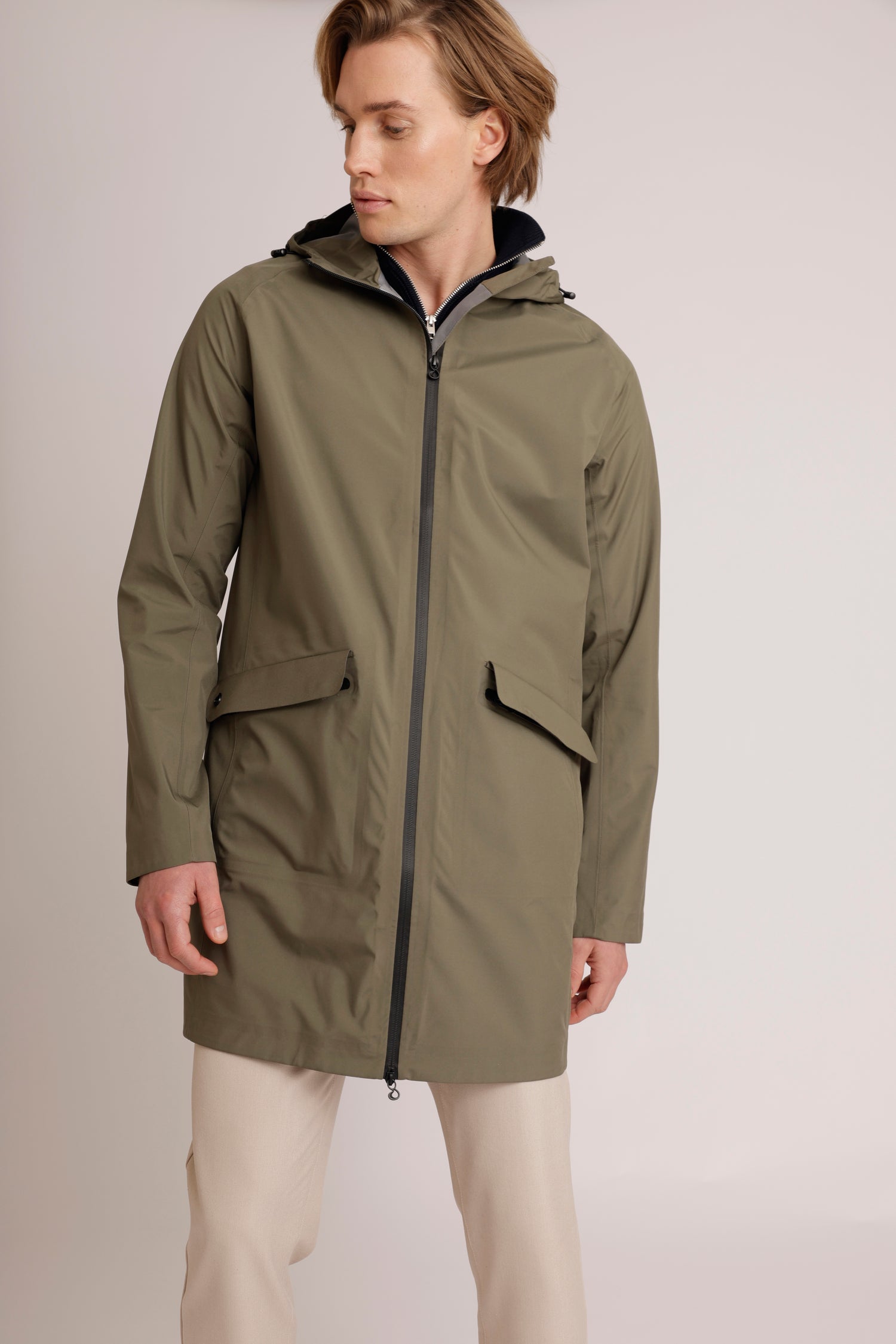 Waterproof Ultra-Lightweight Packable Parka  | Green