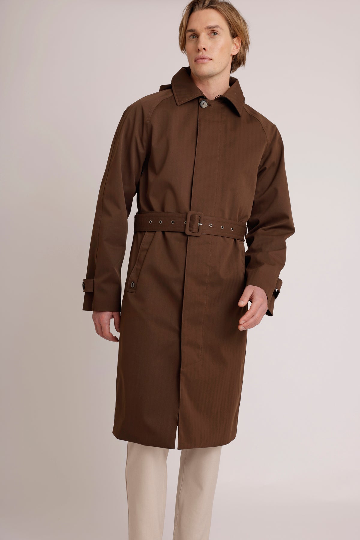 Waterproof Long Trench  |  Brown