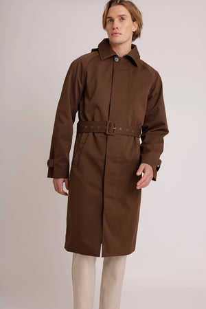 Waterproof Long Trench  |  Brown