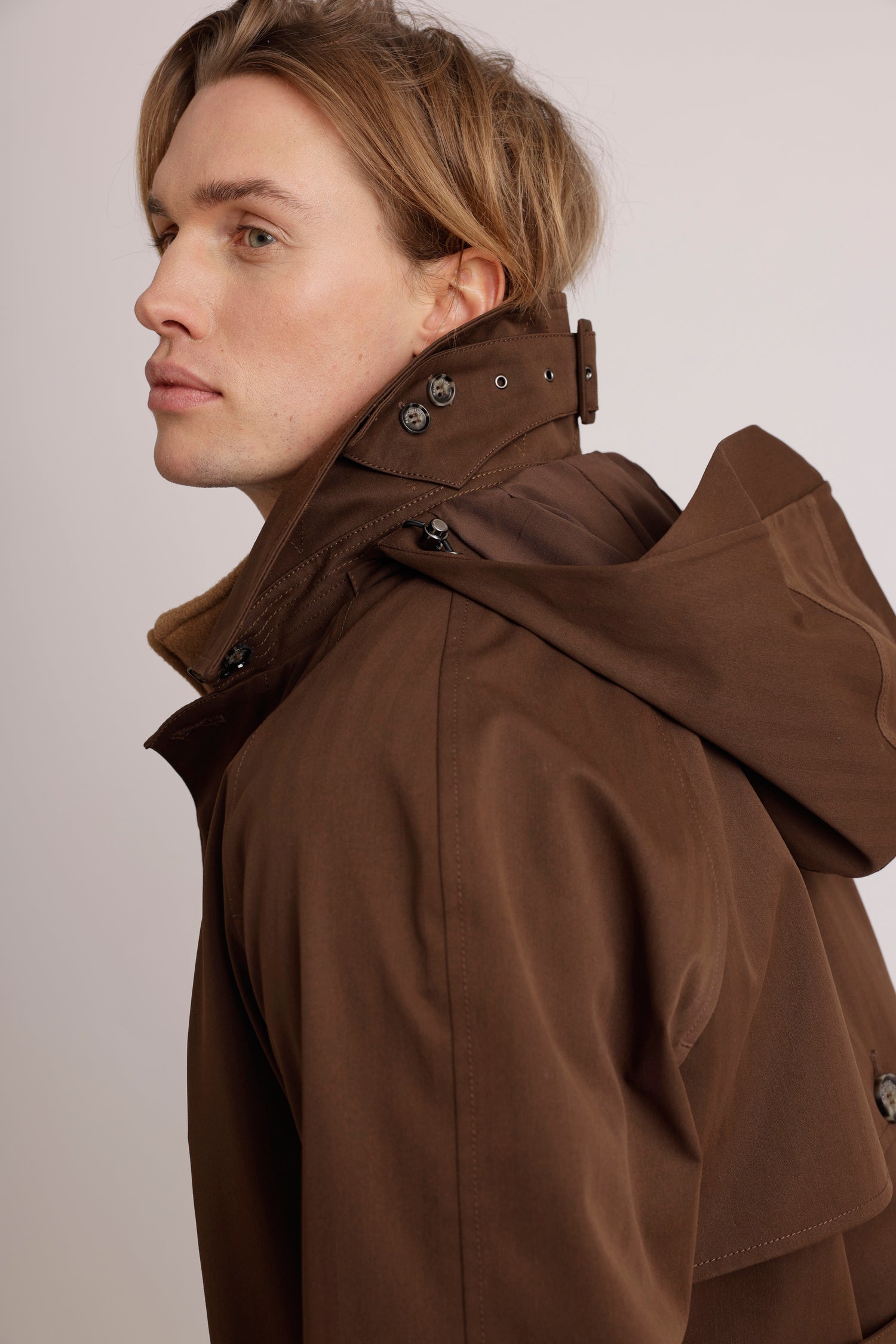 Waterproof Long Trench  |  Brown