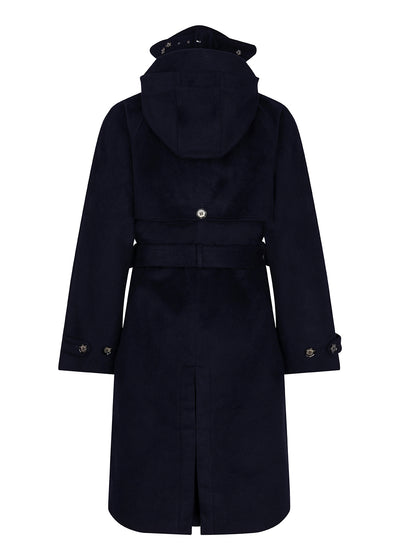Waterdichte Lange Trenchcoat | Navy Wol