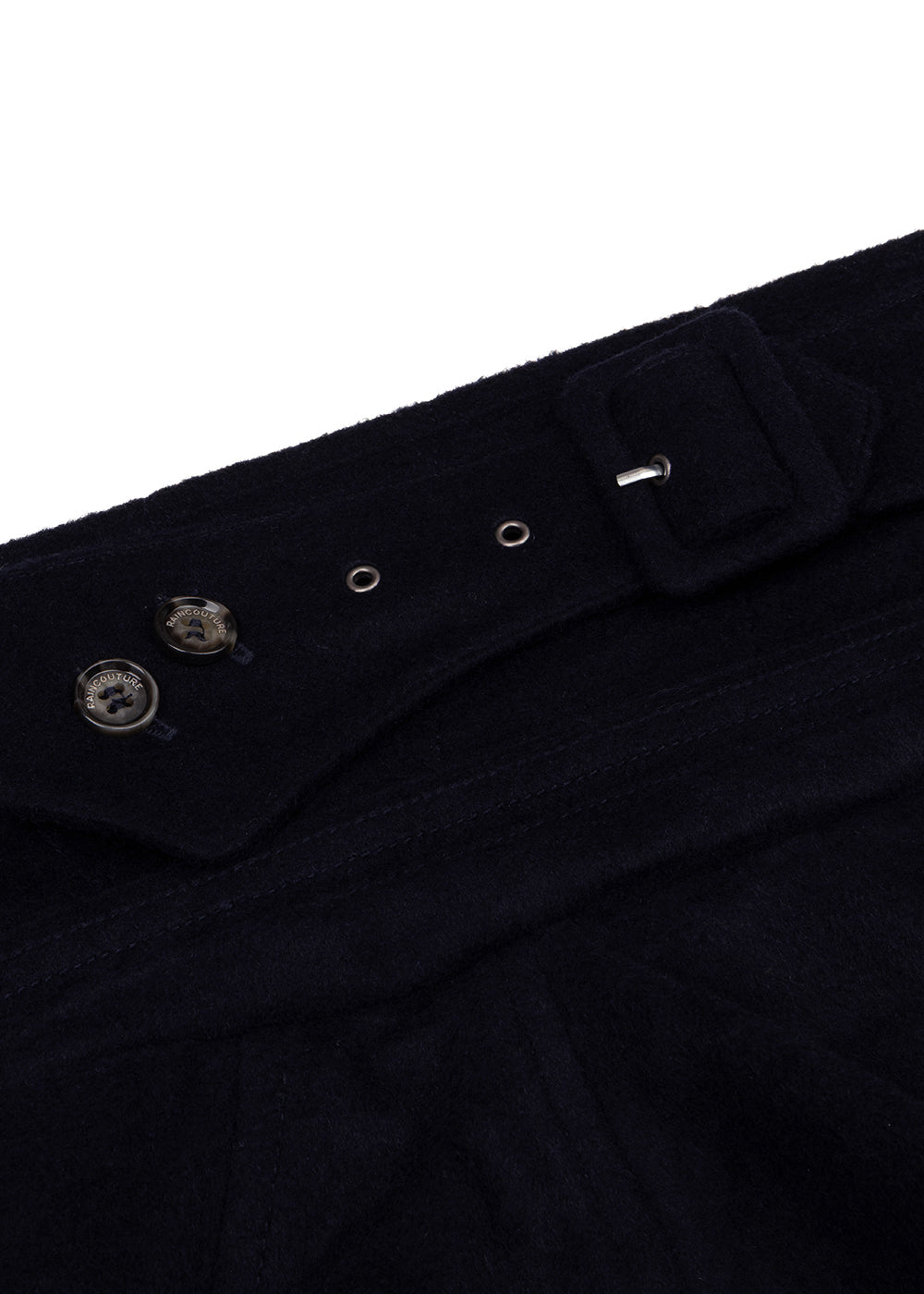 Waterproof Long Trench  |  Navy Wool