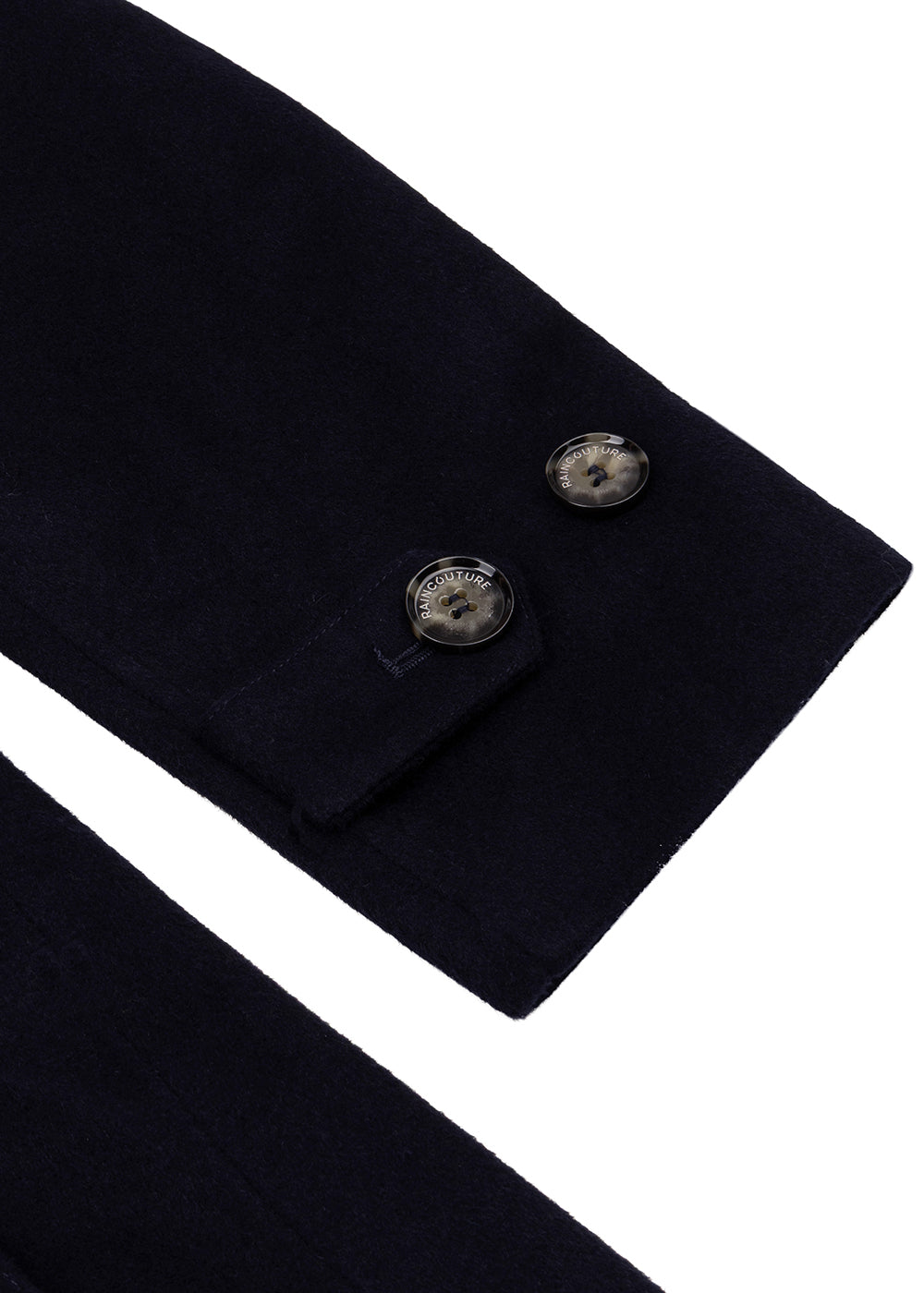 Waterproof Long Trench  |  Navy Wool