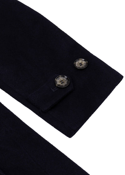 Waterdichte Lange Trenchcoat | Navy Wol