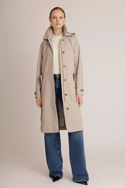 Waterproof Packable Straight-Fit Trenchcoat | Beige Monogram