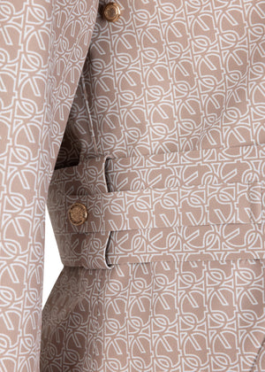 Waterproof Packable Straight-Fit Trenchcoat | Beige Monogram
