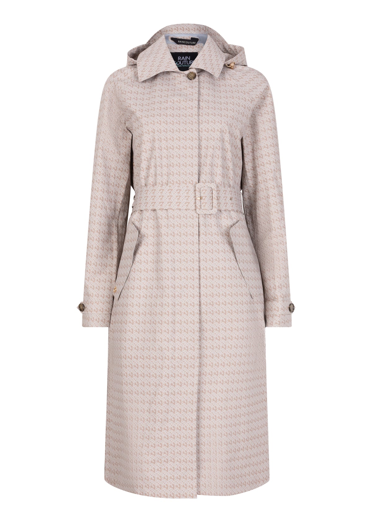 Waterproof Packable Straight-Fit Trenchcoat | Beige Monogram