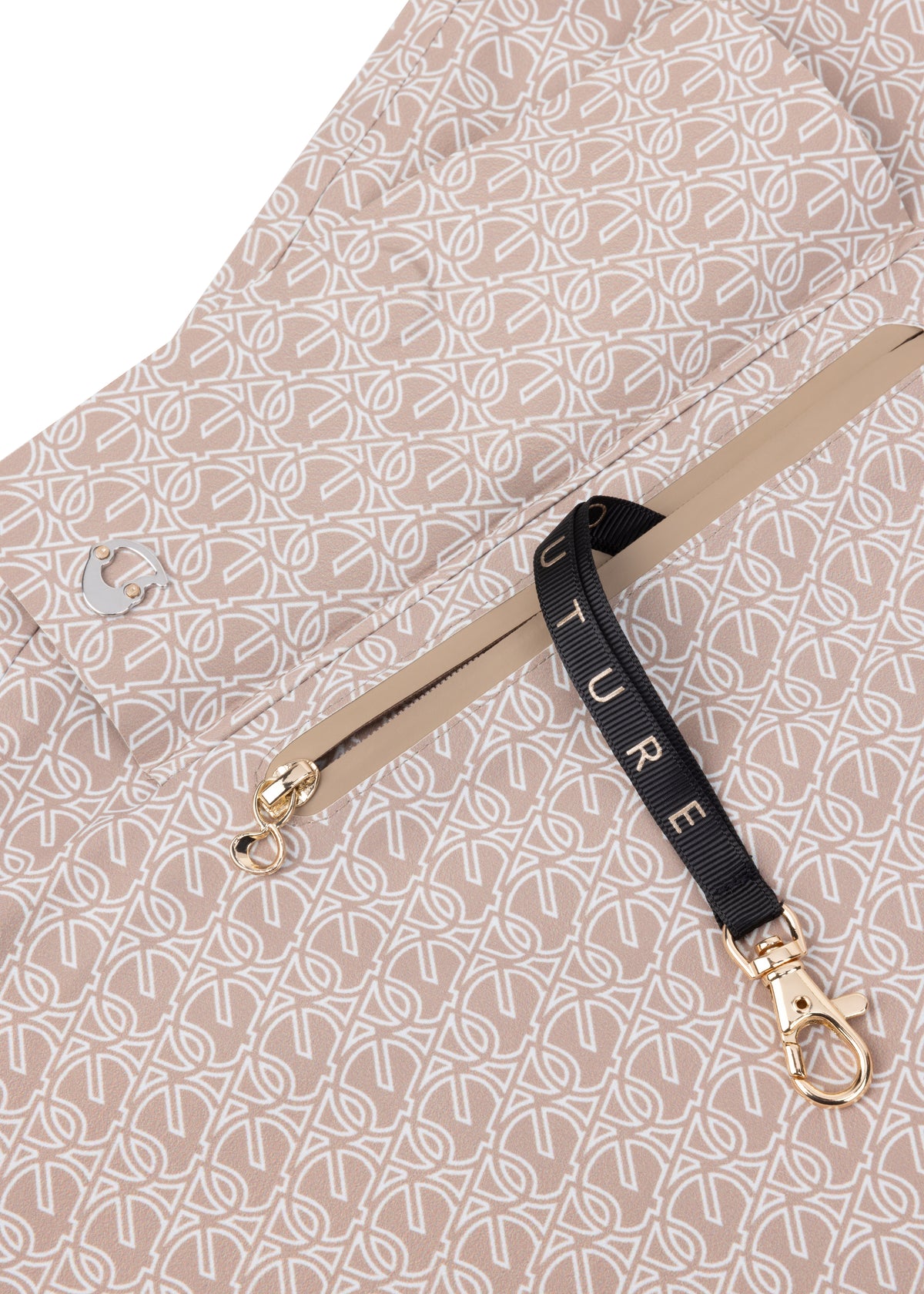 Waterproof Packable Straight-Fit Trenchcoat | Beige Monogram