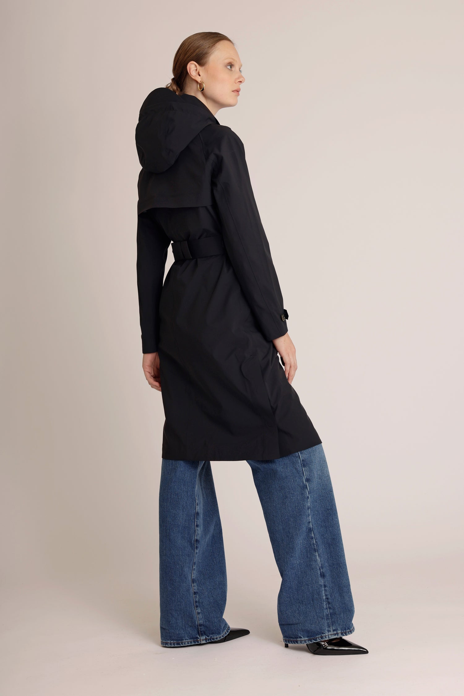 Waterproof Packable Straight-Fit Trenchcoat  | Navy