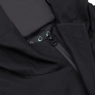 Waterproof Tailored Fit Parka | Black Herringbone