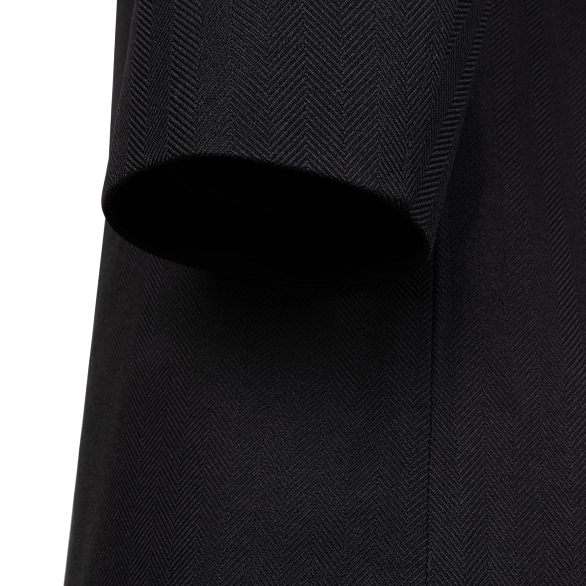 Waterproof Tailored Fit Parka | Black Herringbone