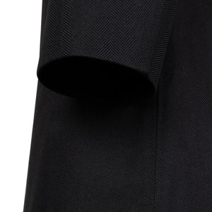 Waterproof Tailored Fit Parka | Black Herringbone
