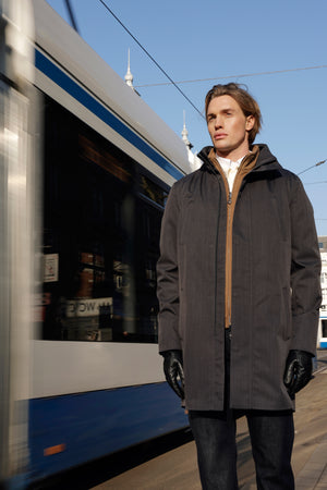 Waterproof Tailored Fit Parka | Grey Melange